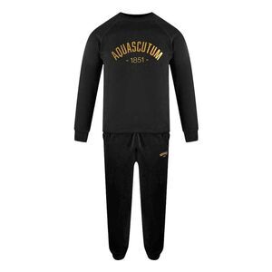 Aquascutum Mens Old School Crew Neck Tracksuit / Black
